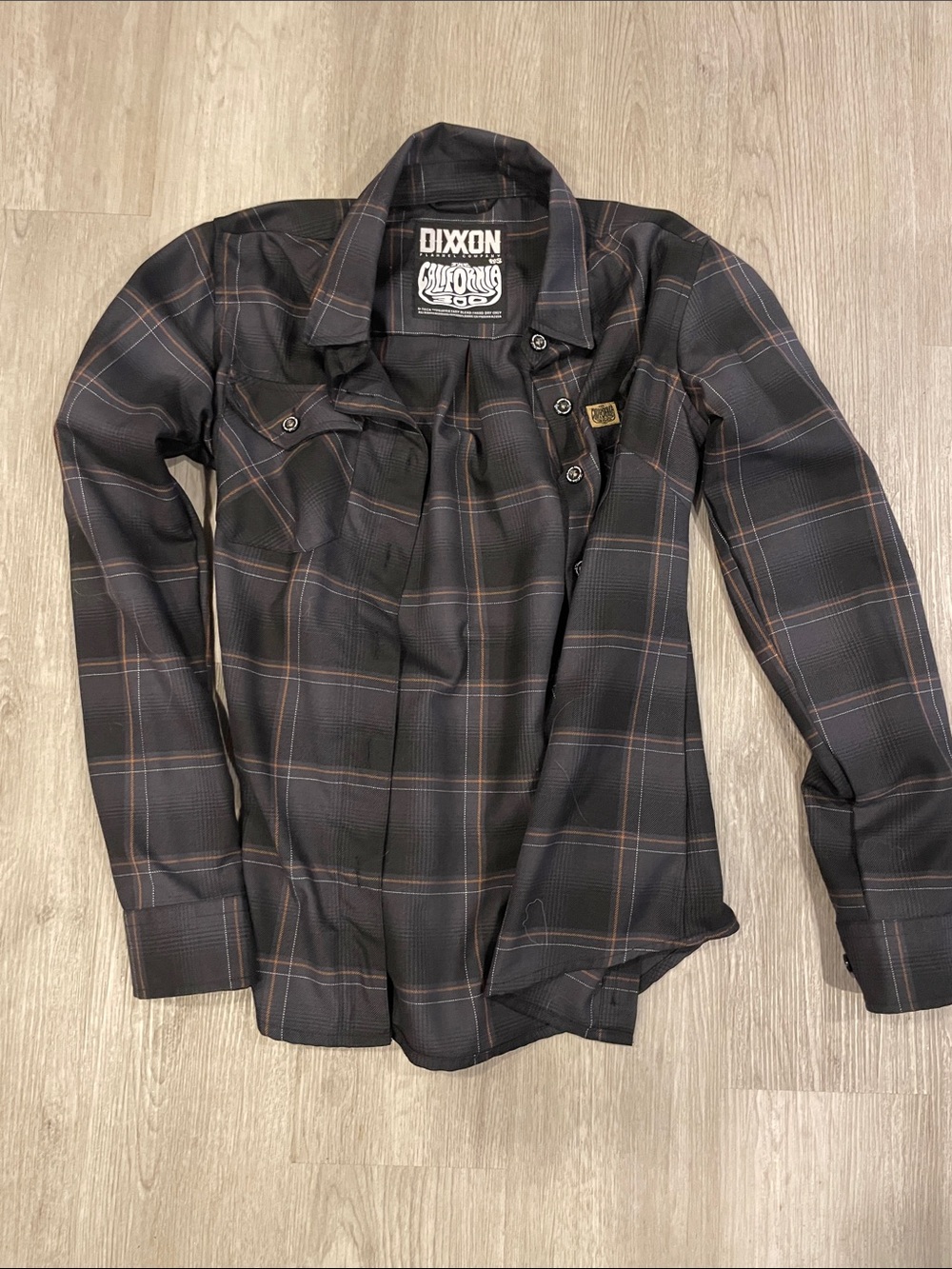 Dixxon Black Plaid woman’s Button-Up Shirt
